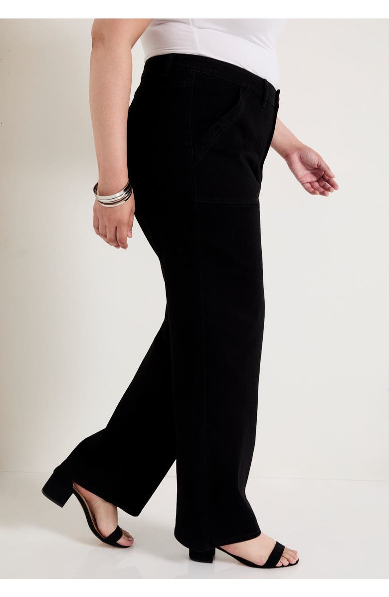 June + Vie Curvie Fit High-Waisted Straight-Leg Jean, Alternate, color, Black Rinse