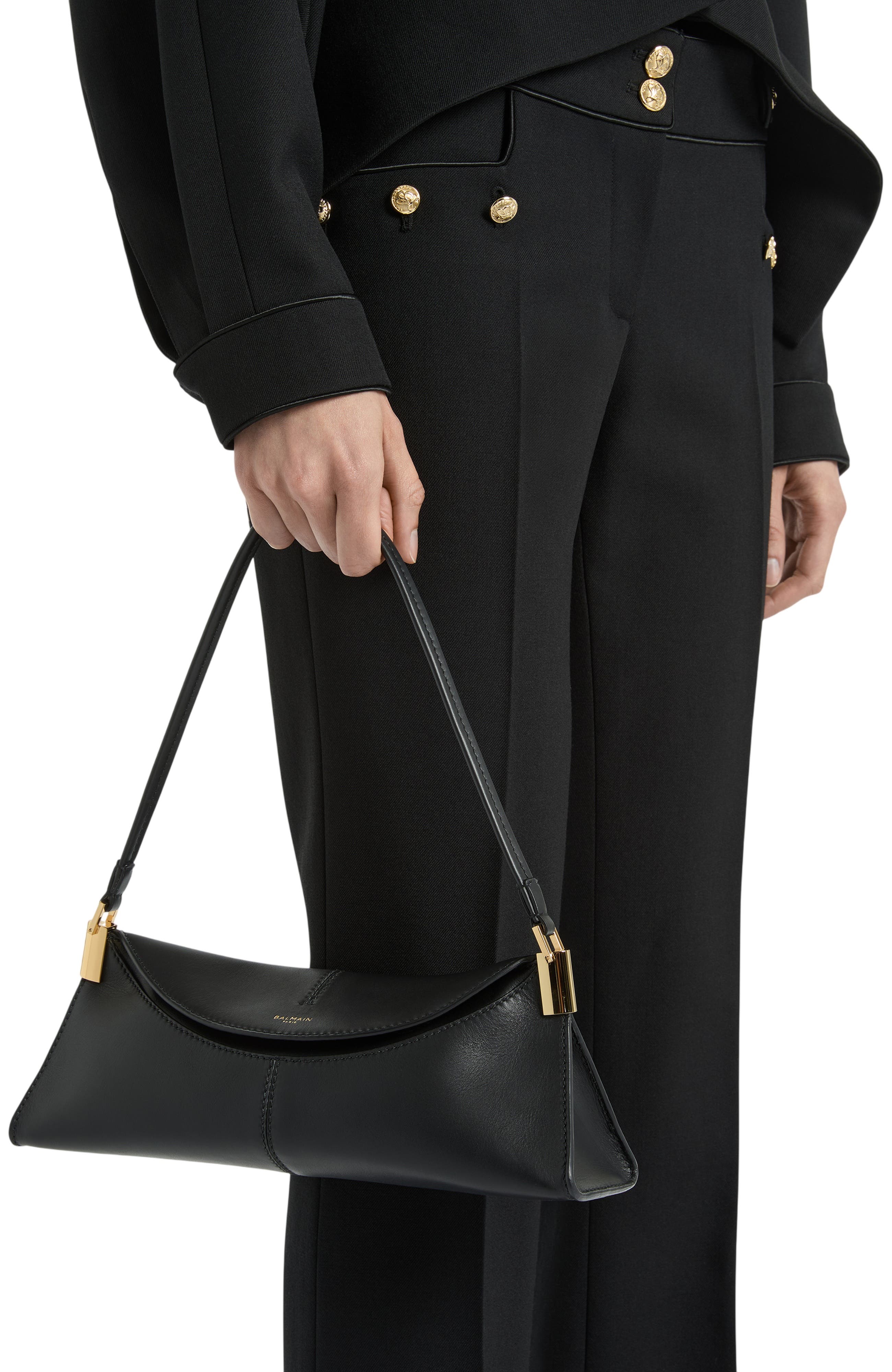 64-83 Small Bag in Smooth Leather, Alternate, color, black