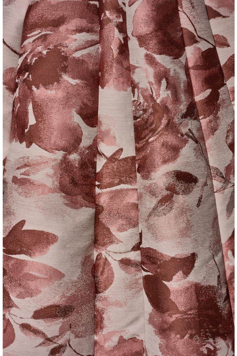 Pleat Fit & Flare Midi Dress, Alternate, color, DESRT ROSE