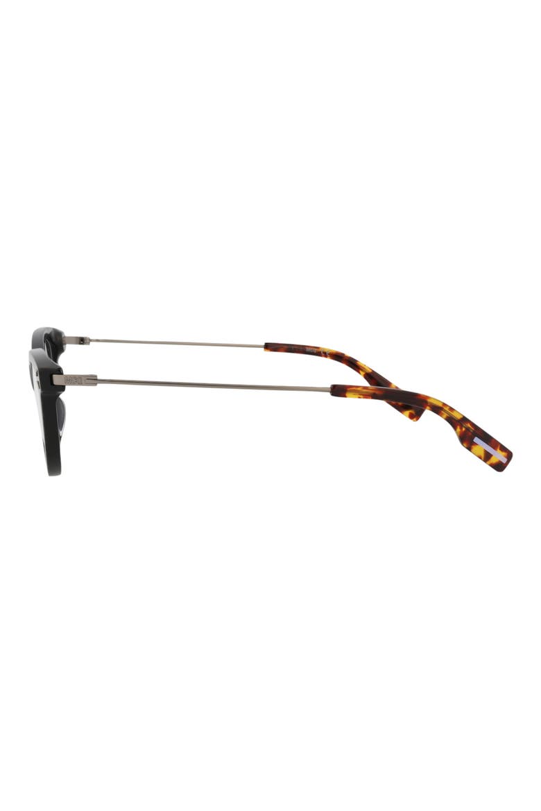46mm Cat Eye Optical Glasses, Alternate, color, BLACK RUTHENIUM TRANSPARENT