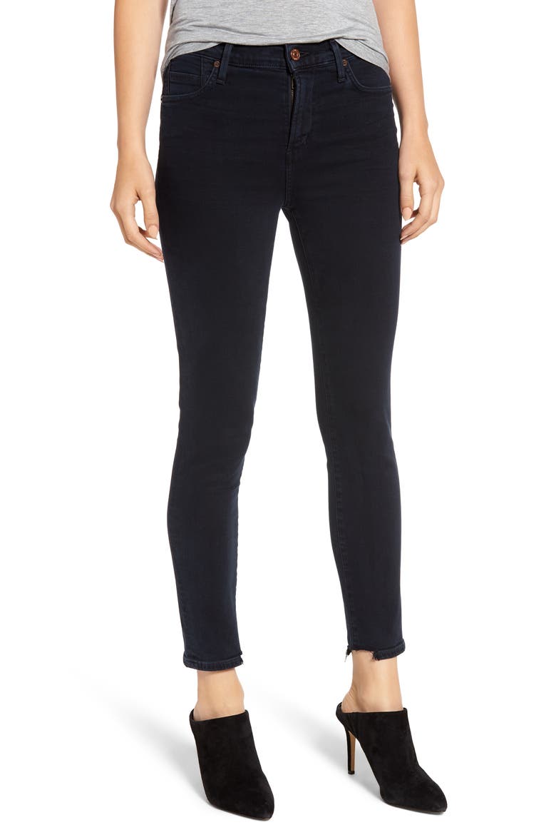 Rocket High Waist Crop Skinny Jeans, Main, color, BLUE PRINT