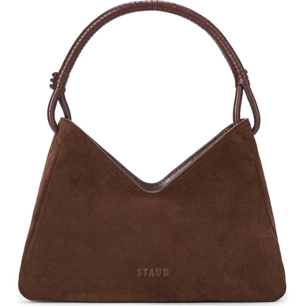Staud Valerie Suede Shoulder Bag In Pattern