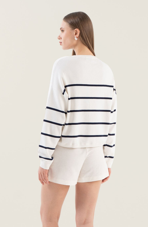 Italic Florence Featherlight Relaxed Sweater In White