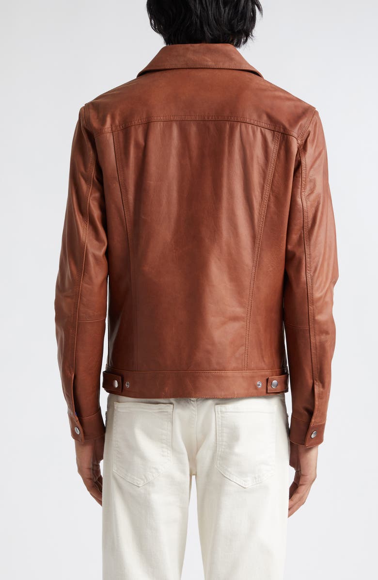 Eleventy Leather Trucker Jacket, Alternate, color, 