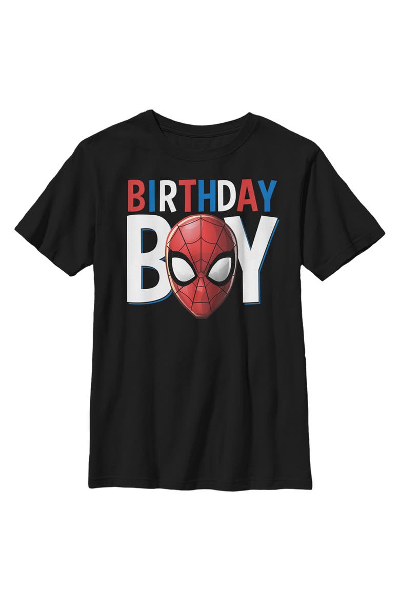 Boy's Marvel Birthday Boy  Graphic T-Shirt, Main, color, Black