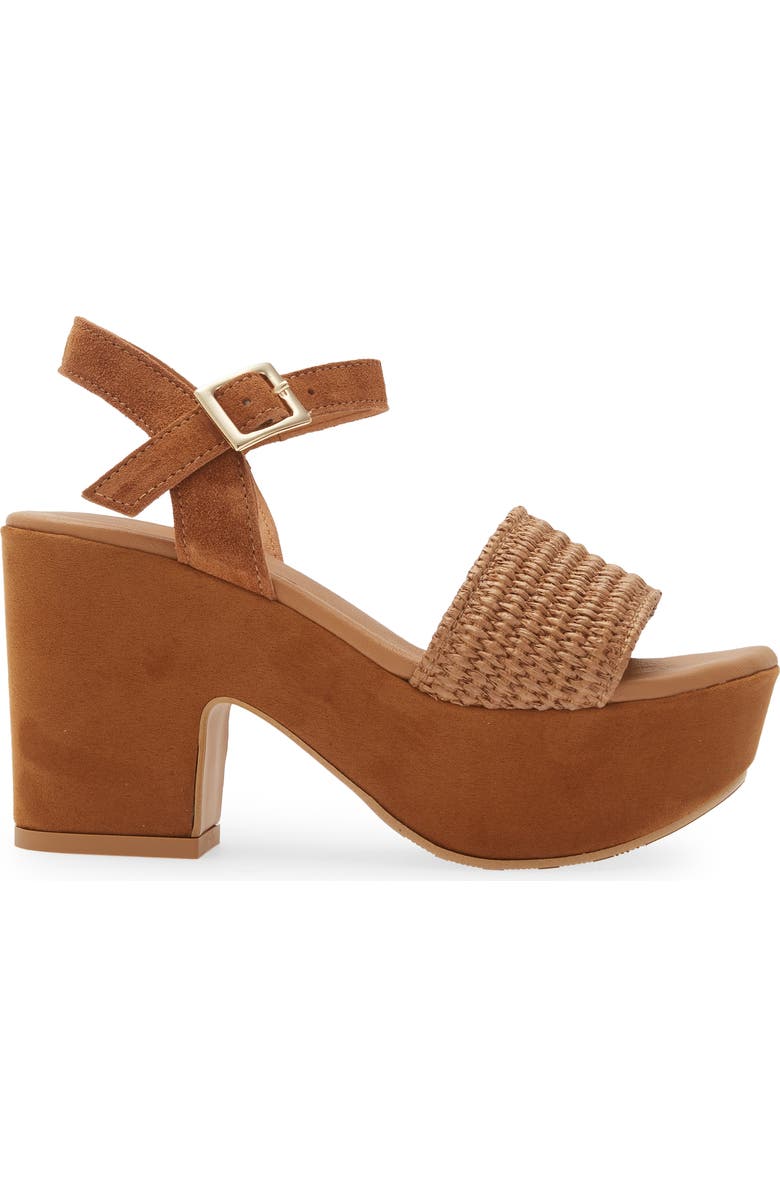 Cordani Liona Raffia Platform Sandal, Alternate, color, Sint Cuoio