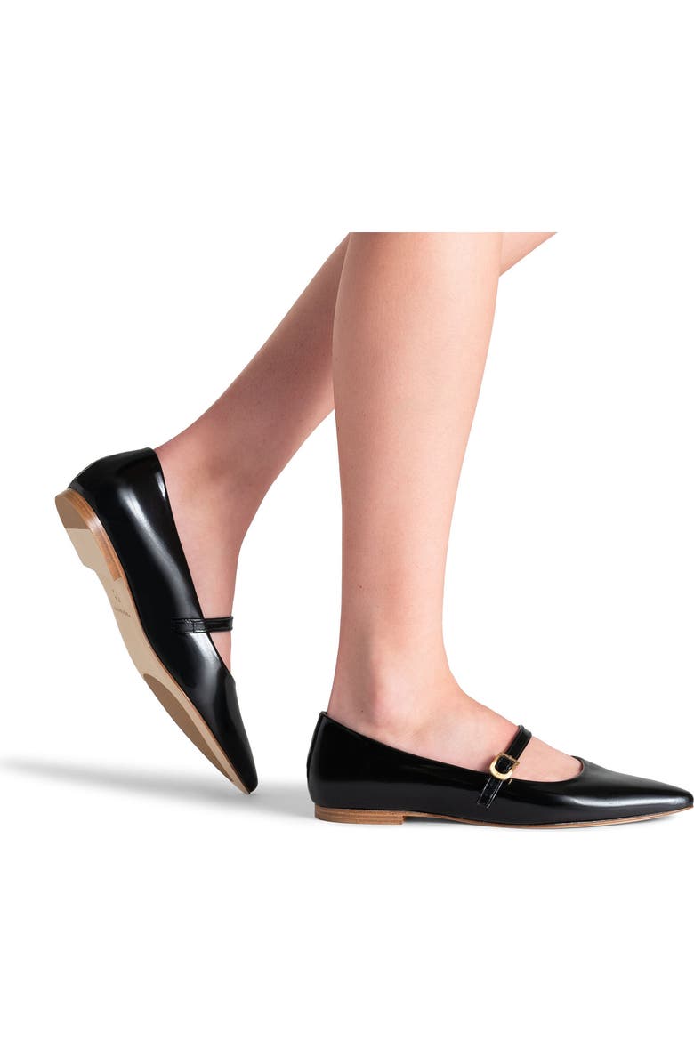 Magnanni Stasia Pointed Toe Flat, Alternate, color, Black