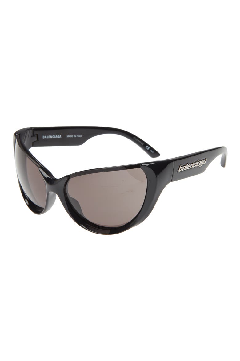 65mm Cat Eye Sunglasses, Alternate, color, BLACK