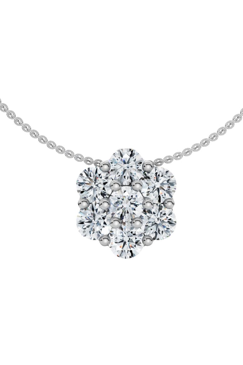 1/2Ct Diamond Pendant Women's Necklace 14k Gold Lab Grown, Main, color, White Gold