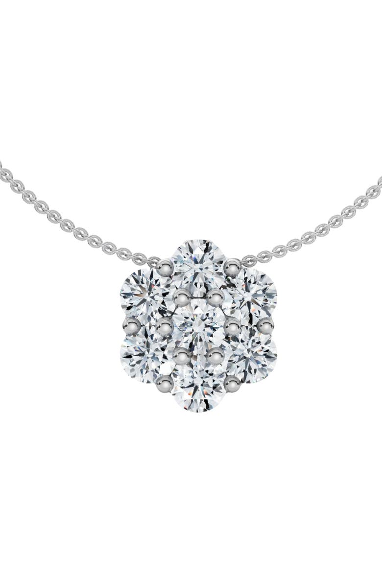 Bliss Diamond 1/2Ct Diamond Pendant Women's Necklace 14k Gold Lab Grown, Main, color, White Gold