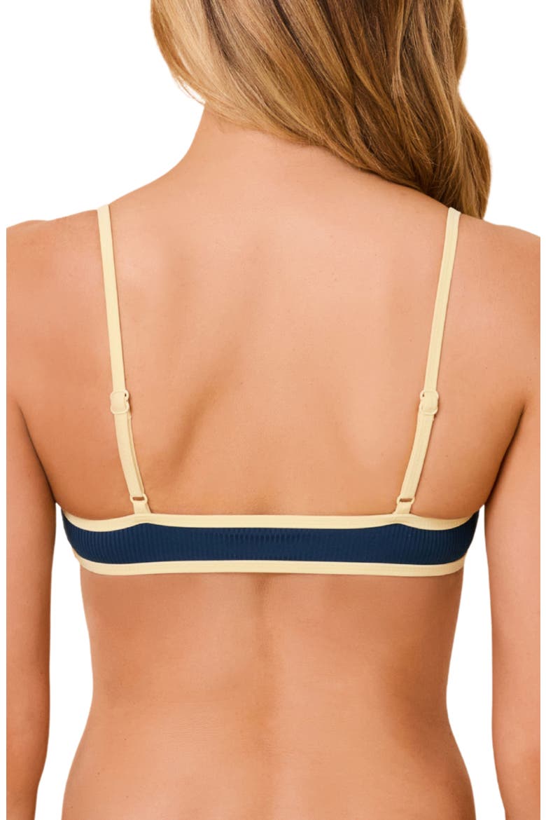 The Rachel Ribbed Bikini Top, Alternate, color, DEEP CANAL