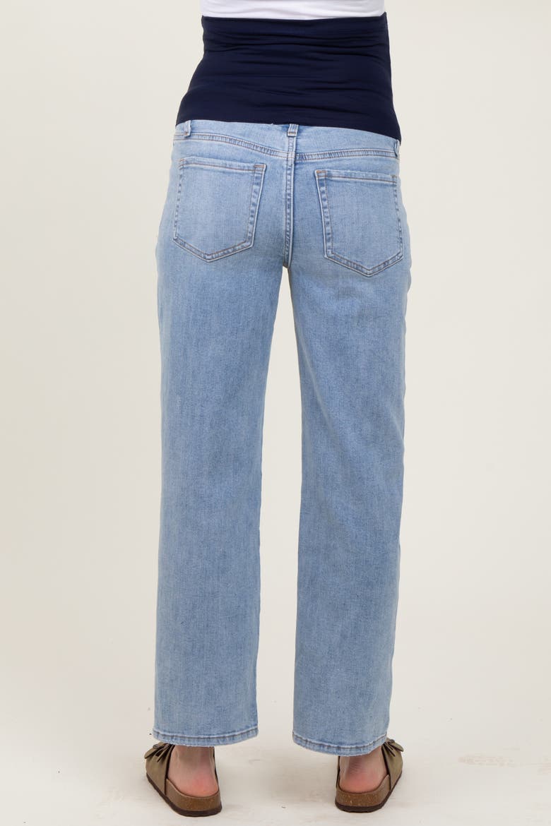 Straight Leg Ankle Maternity Jeans, Alternate, color, Blue