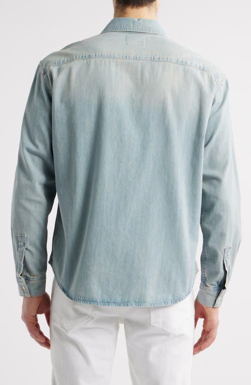 Frame Modern Cotton Denim Snap-up Western Shirt In Blue