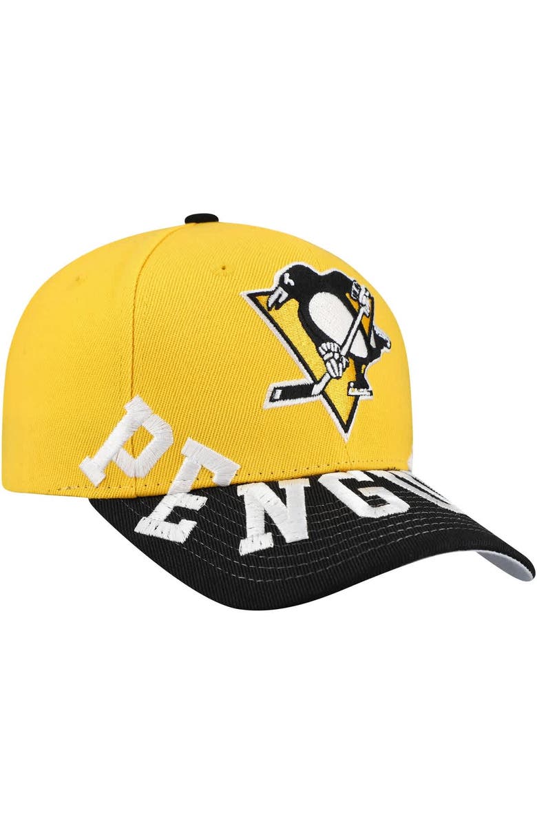 Mitchell & Ness Men's Mitchell & Ness Gold/Black Pittsburgh Penguins Underarch Two-Tone Pro Crown Snapback Hat, Alternate, color, Gold