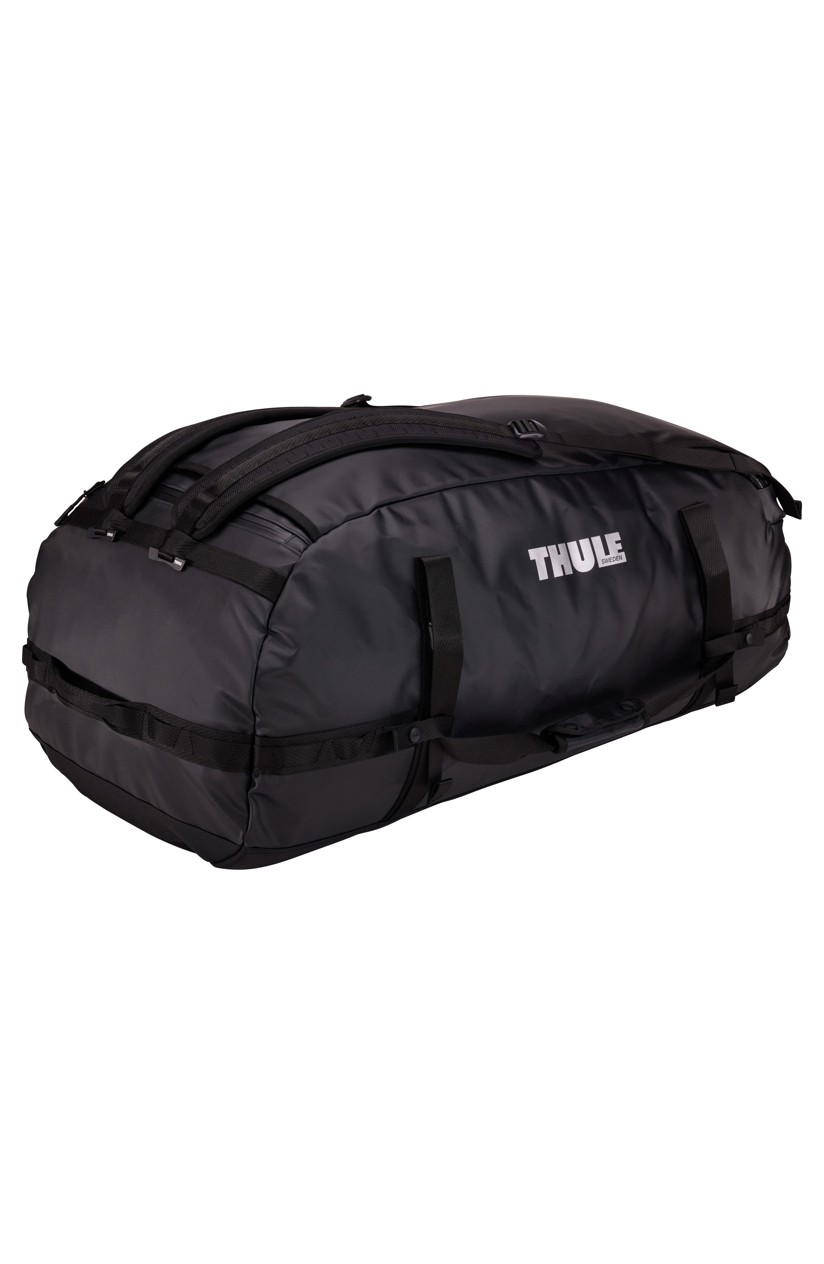 Thule Chasm 130-Liter Convertible Duffle Bag, Alternate, color, Black