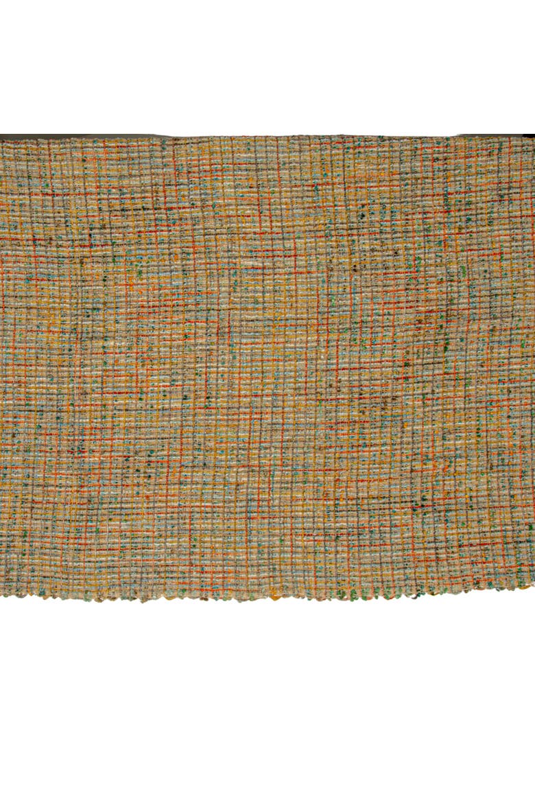 Woven Acrylic Bouclé Throw Blanket with Fringe, Multicolor, Alternate, color, Multicolor