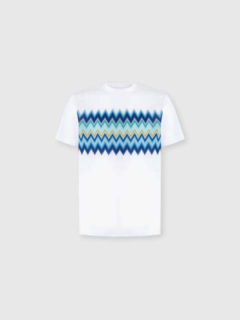Short Sleeve T-shirt With Zigzag Insert