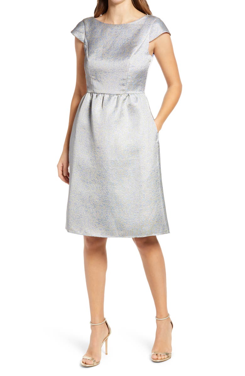 Dessy Collection Bateau Neck Cocktail Dress, Main, color, 