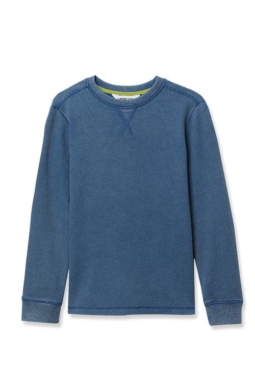 Lands' End Boys Long Sleeve Thermal Shirt In Blue