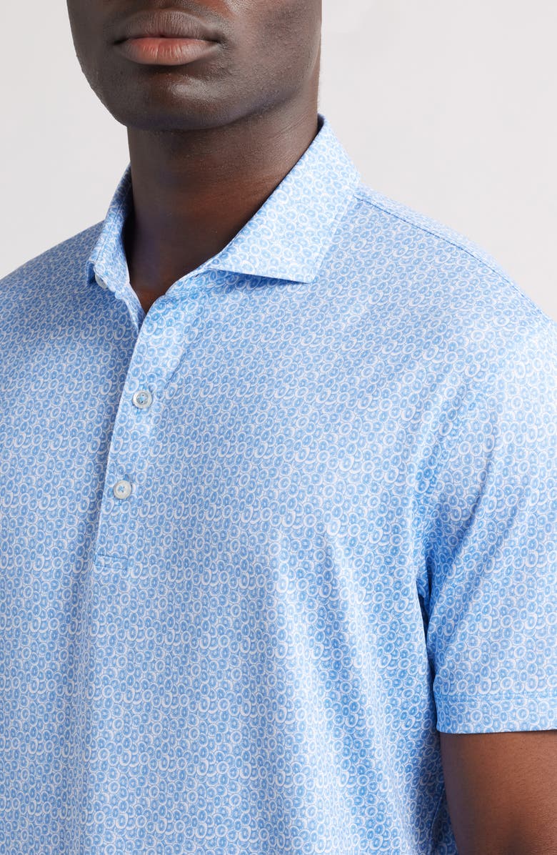 johnnie-O Kiwi Print PREP-FORMANCE Golf Polo, Alternate, color, Palisades Blue