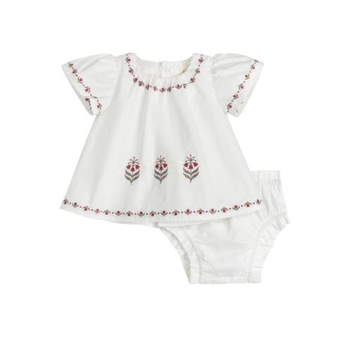 Looms Keepsake Collection - Girls Embroidered Trim 2 Piece Set (Baby)