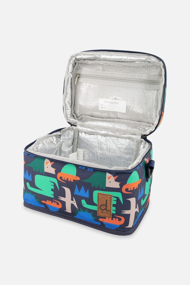 Dinosaur Fun Durable Everyday Lunch Box, Alternate, color, Navy Dinosaur Print