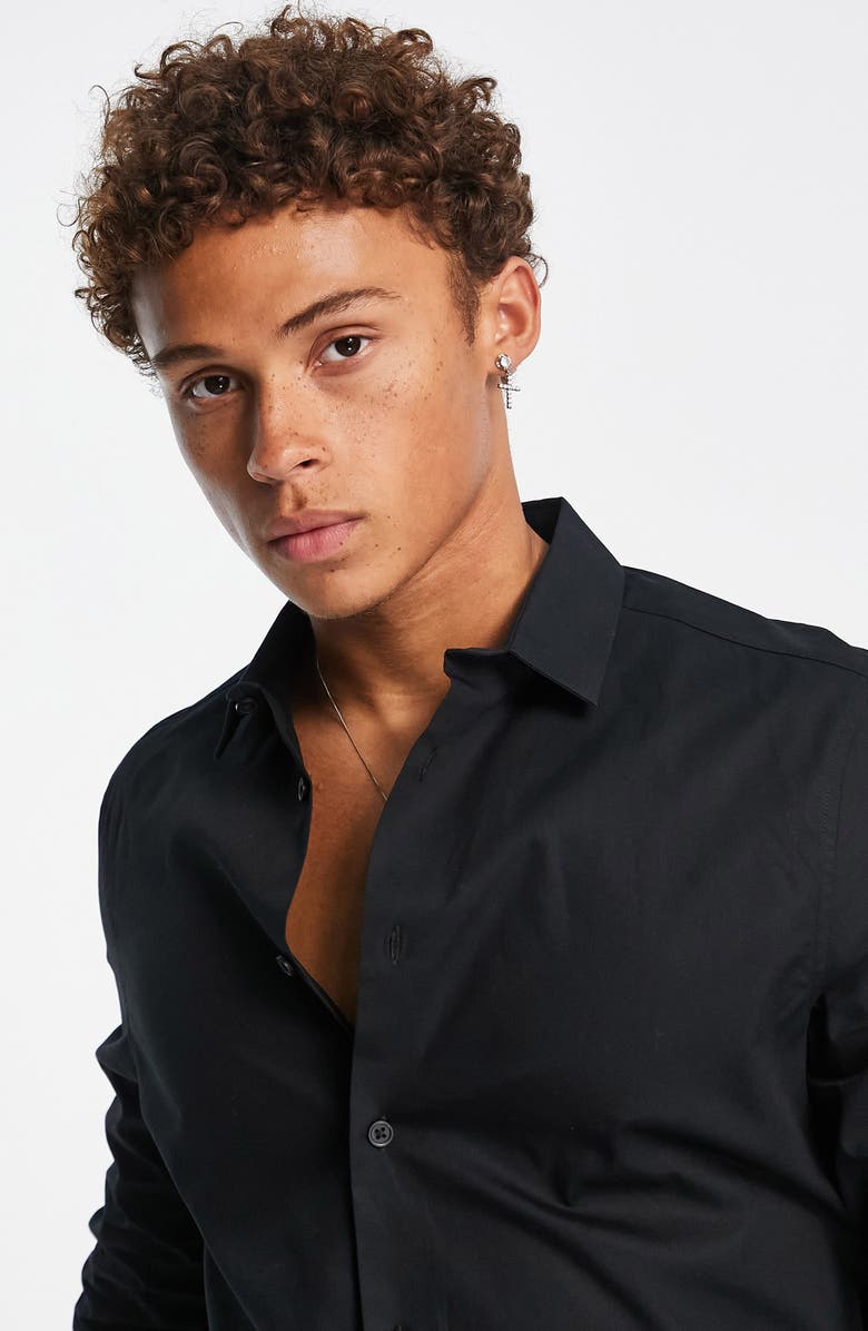 ASOS DESIGN Regular Fit Button-Up Shirt, Alternate, color, 