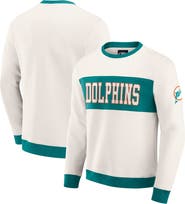 Darius Rucker Collection by Fanatics Men's Darius Rucker Collection by Fanatics Cream Miami Dolphins Colorblock Pullover Sweatshirt