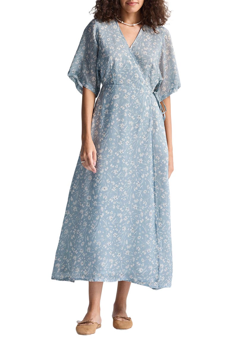 Maxi Wrap Dress, Main, color, Floral Poetry