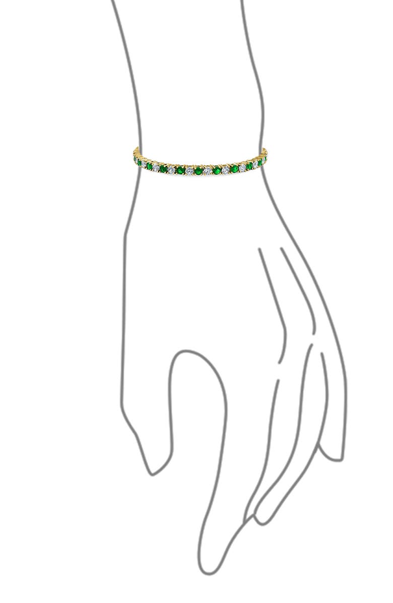 BLING JEWELRY CZ Tennis Bracelet, Alternate, color, Green