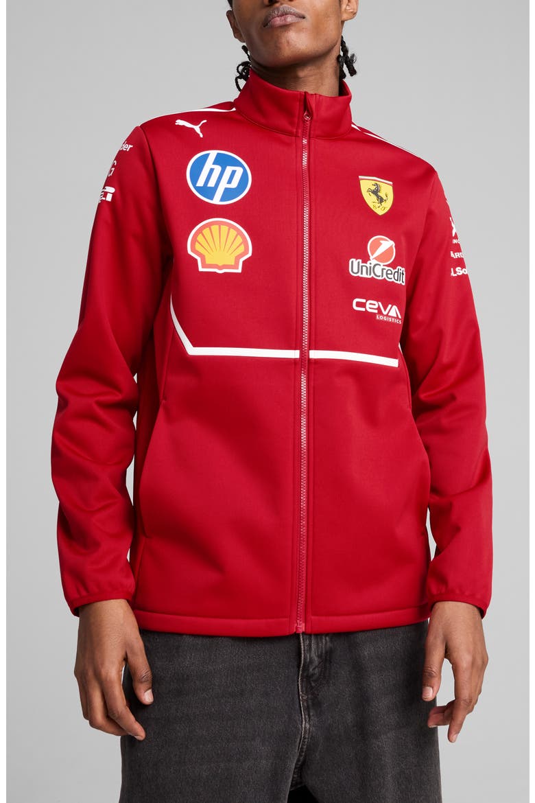 Scuderia Ferrari 2025 Softshell Jacket, Main, color, DARK CHERRY