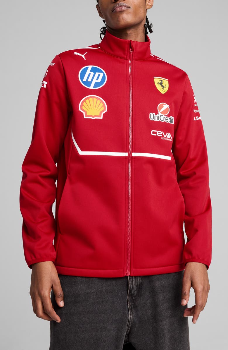 PUMA Scuderia Ferrari 2025 Softshell Jacket, Main, color, Dark Cherry