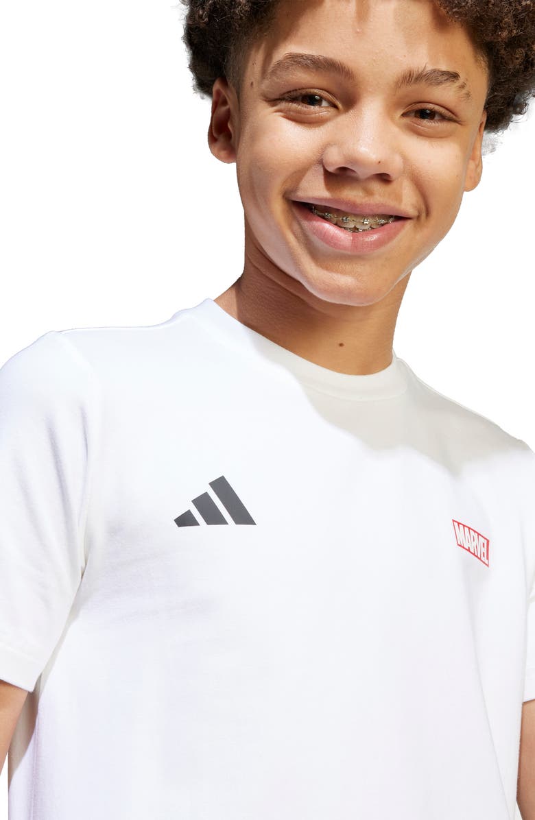 adidas Originals x Marvel Kids' Graphic T-Shirt, Alternate, color, White/Blac