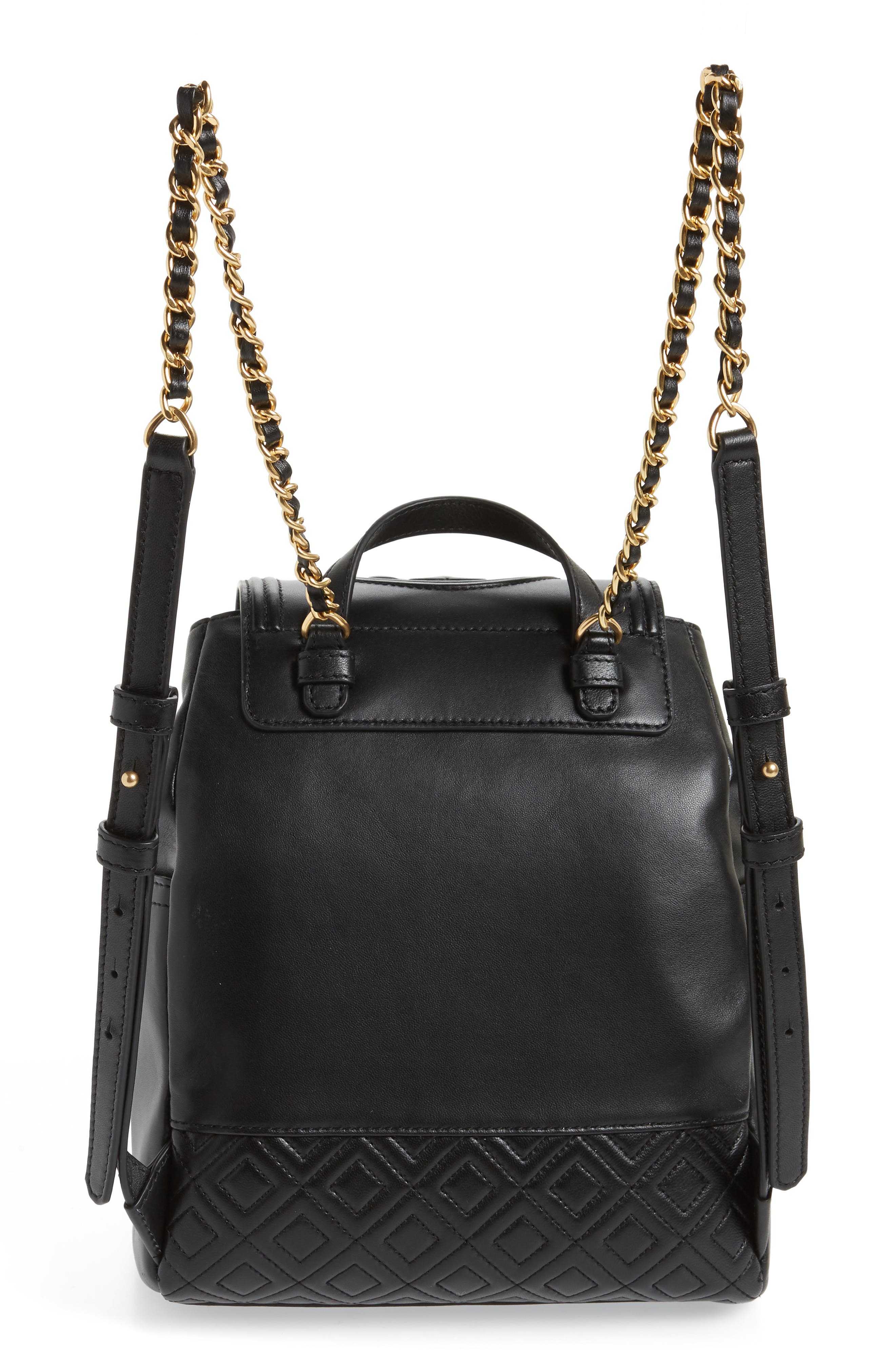 Tory Burch Fleming Lambskin Leather Backpack, Alternate, color, 