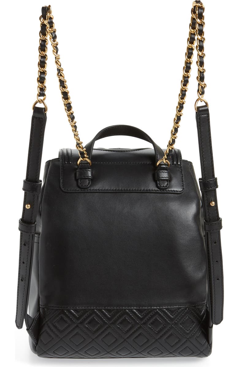 Tory Burch Fleming Lambskin Leather Backpack, Alternate, color,