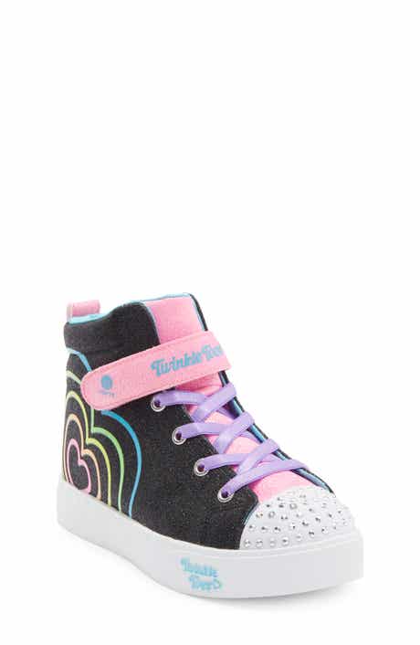 SKECHERS Kids' Twinkle Toes®: Heart Steps Heart Glow High Top Sneaker