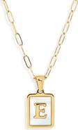 THE SIS KISS Ocean Drive Initial Pendant Necklace