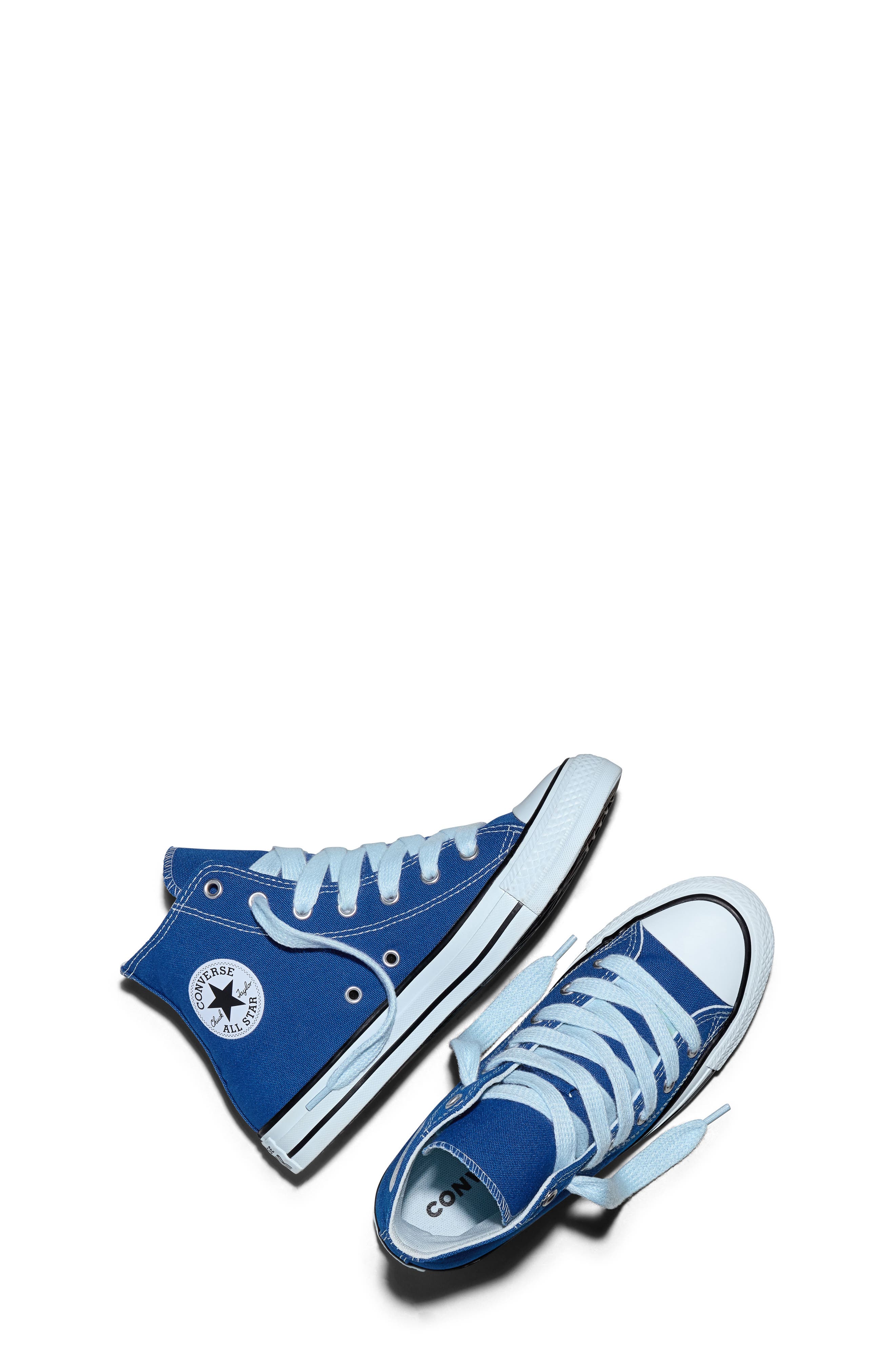 Kids' Chuck Taylor All Star Canvas High Top Sneaker, Alternate, color, BLUE/ COLD TOUCH/ BLACK