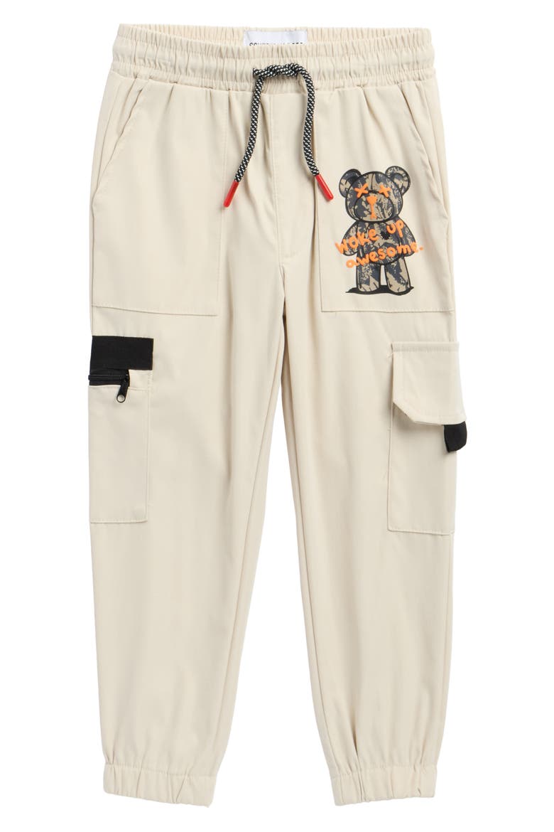 Kids' Oxnard Cargo Pants, Main, color, ANCIENT SCROLL/ WOKE UP