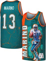 Mitchell & Ness Men's Mitchell & Ness Dan Marino Aqua Miami Dolphins 1990 Player Burst Tank Top