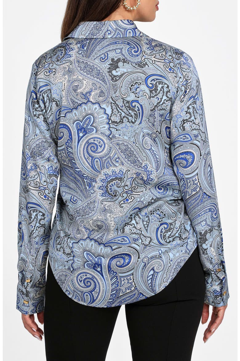 New Melissa Paisley Button-Up Shirt, Alternate, color, PAISLEY BLUE COMBO