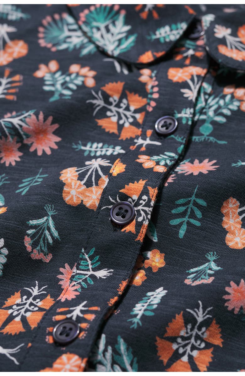 Seasalt Cornwall Mainland Floral Print Midi Shirtdress, Alternate, color, Apothecary Plants Inkwell