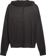 Rick Owens Hun Oversize Rib Cashmere Hoodie
