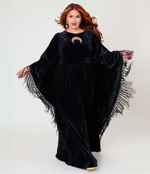 Plus Size 1960s Flutter Sleeve Caftan