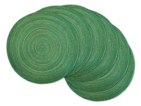Metallic Variegated Round Woven Placemat Set/6