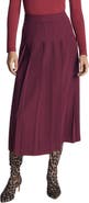 Boden Pleated Side Split Midi Skirt