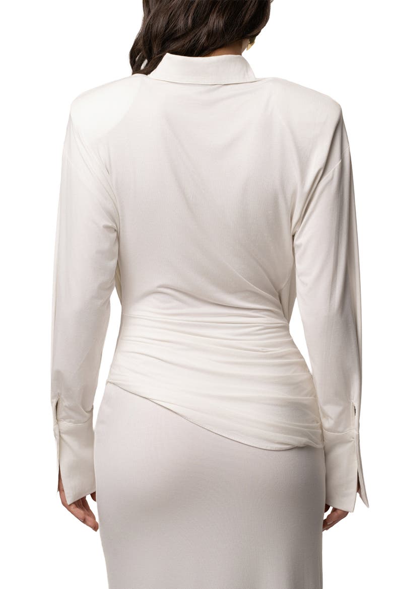 Poise Draped Maxi Dress, Alternate, color, Ivory