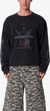 mnml Preys Long Sleeve Graphic Cotton T-Shirt