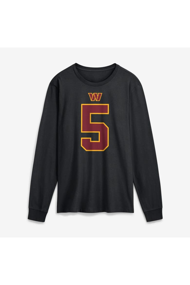 Men's Nike Jayden Daniels Black Washington Commanders Name & Number Long Sleeve T-Shirt, Alternate, color, Black