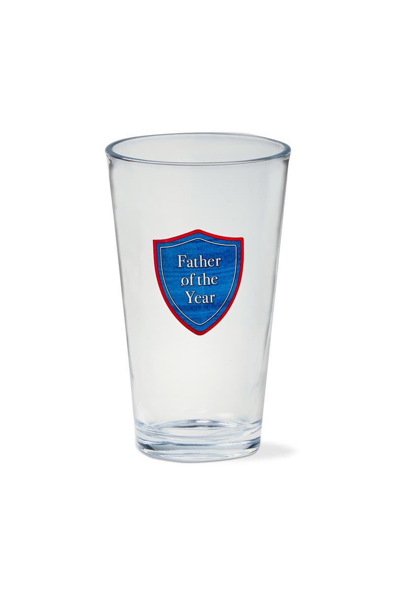 Father Of The Year Pilsner Beer Glass Dishwasher Safe, Main, color, Clear